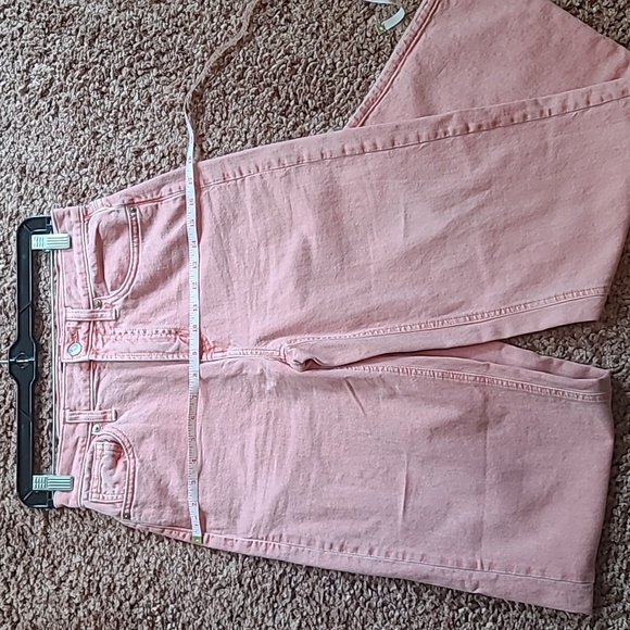 GAP Pink High Rise Wide Leg Jeans sz 0 - Picture 2 of 6